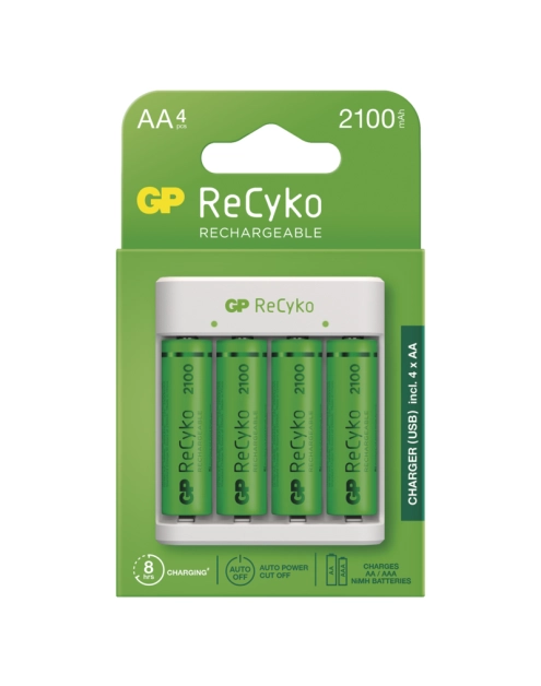 Zdjęcie: Ładowarka Eco GP E411 + 4xAA REC 2100 EMOS