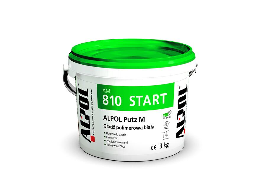 Zdjęcie: Gładź polimerowa biała Putz M 3 kg AM810 ALPOL