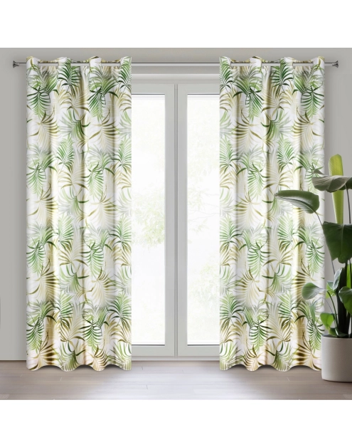 Zdjęcie: Zasłona gotowa Salma 140x250 cm zielony EUROFIRANY