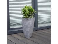 Zdjęcie: Donica ogrodowa okrągła 28 x 43 cm szara PATIO