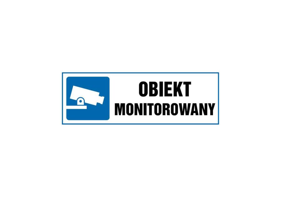 Zdjęcie: Oznaczenie "Obiekt monitorowany 10,5x29,7 cm METRO