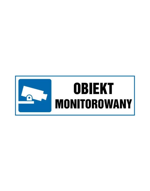 Zdjęcie: Oznaczenie "Obiekt monitorowany 10,5x29,7 cm METRO