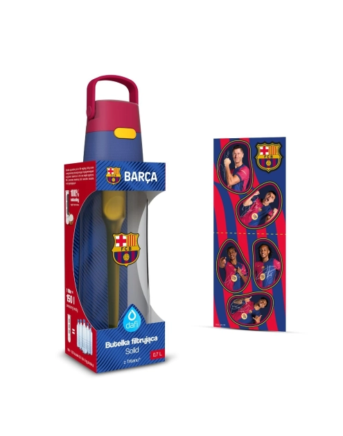 Zdjęcie: Butelka Solid 0,7 L FC Barcelona z wkładem filtrującym i naklejkami DAFI