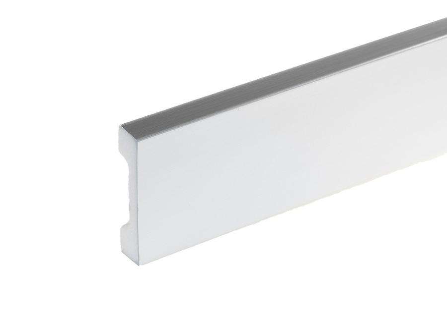 Zdjęcie: Listwa przypodłogowa 69,7x15,8 mm  - 2,44 m srebrny szczotkowany laminat CEZAR