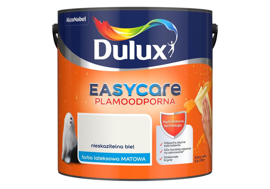 Zdjęcie: Farba do wnętrz EasyCare 2,5 L nieskazitelna biel DULUX