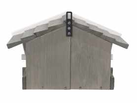 Karmnik dla ptaków biało-szary drewniany TIN TOURS