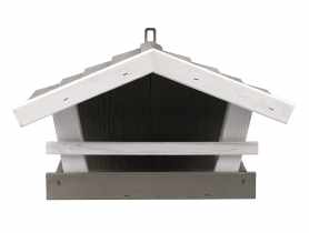 Karmnik dla ptaków biało-szary drewniany TIN TOURS