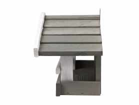 Karmnik dla ptaków biało-szary drewniany TIN TOURS