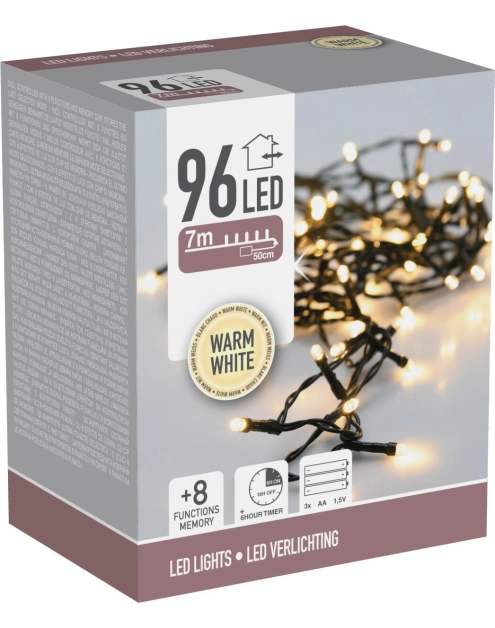 Zdjęcie: Łańcuch świetlny 7 m 96 led ciepły biały KOOPMAN