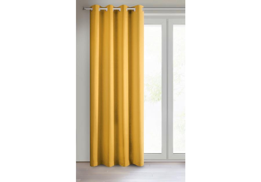 Zdjęcie: Zasłona gotowa Rita 140x250 cm musztardowy EUROFIRANY