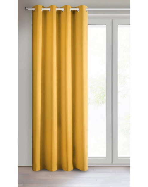 Zdjęcie: Zasłona gotowa Rita 140x250 cm musztardowy EUROFIRANY