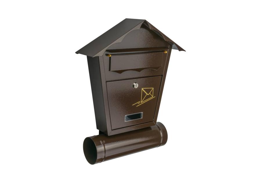 Zdjęcie: Skrzynka na listy SD2T domek z tubą złoty brąz METRO