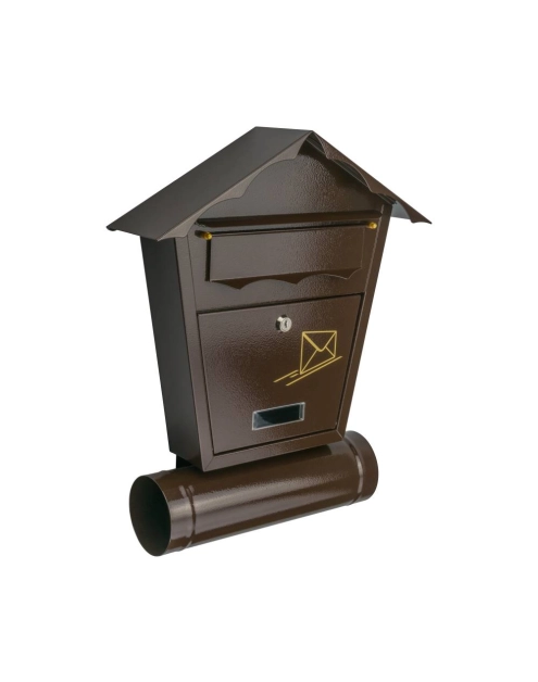 Zdjęcie: Skrzynka na listy SD2T domek z tubą złoty brąz METRO