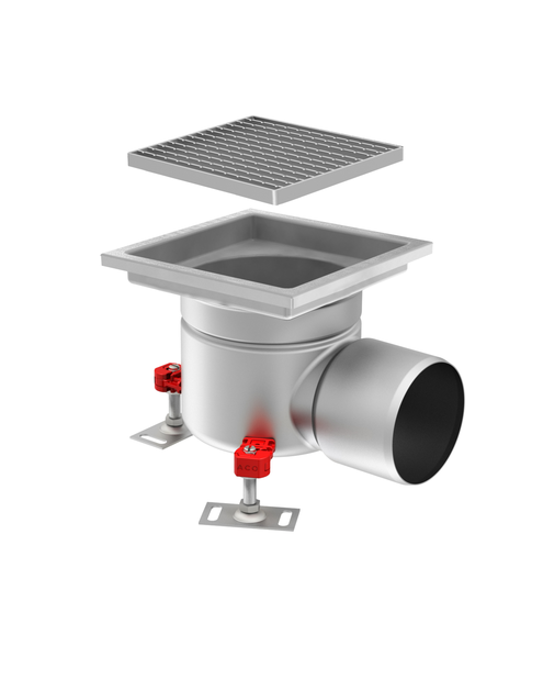 Zdjęcie: Wpust higieniczny 157 wykonany ze stali nierdzewnej, poziomy ACO