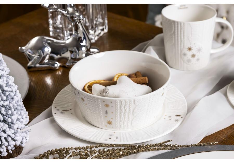 Zdjęcie: Miska salaterka porcelanowa świąteczna Zimowy Blask 14,5 cm ALTOMDESIGN