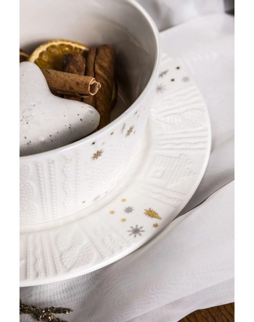 Zdjęcie: Miska salaterka porcelanowa świąteczna Zimowy Blask 14,5 cm ALTOMDESIGN