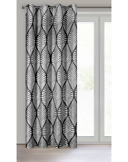 Zdjęcie: Zasłona gotowa Eloisa 140x250 cm czarny EUROFIRANY