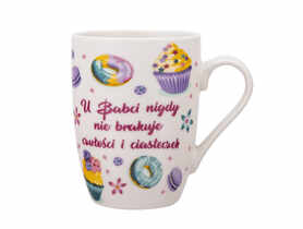 Kubek porcelanowy 320 ml i rękawica kuchenna 18x28 cm ALTOMDESIGN