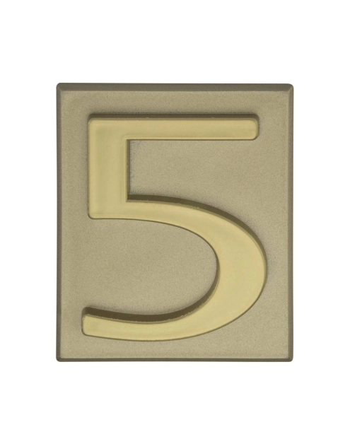 Zdjęcie: Cyfra 5 PCV samoprzylepna 4x4,7 cm oliwka DOMINO