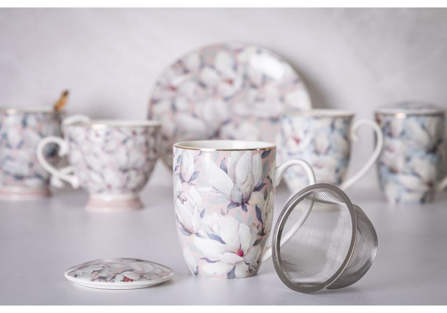 Zdjęcie: Kubek Magnolia różowa 350 ml z pokrywką i zaparzaczem ALTOM DESIGN