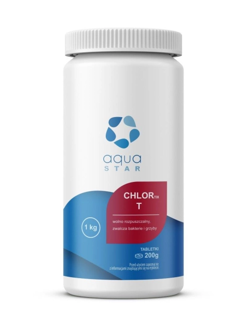 Zdjęcie: Środek do dezynfekcji wody basenowej Chlortix T Tabl 200 g - 1 kg AQUASTAR