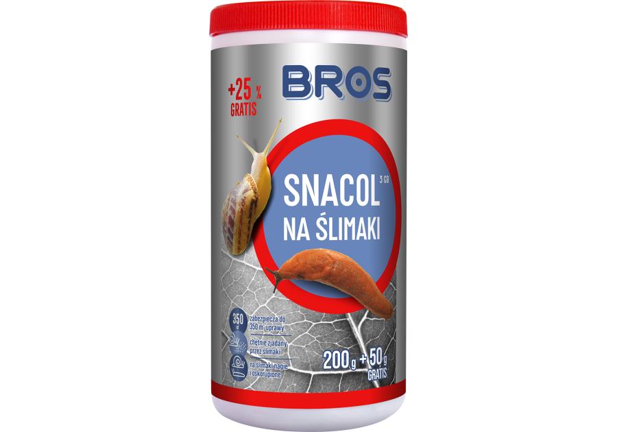 Zdjęcie: Preparat do zwalczania ślimaków Snacol 3GB - 250 g BROS