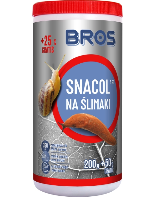 Zdjęcie: Preparat do zwalczania ślimaków Snacol 3GB - 250 g BROS