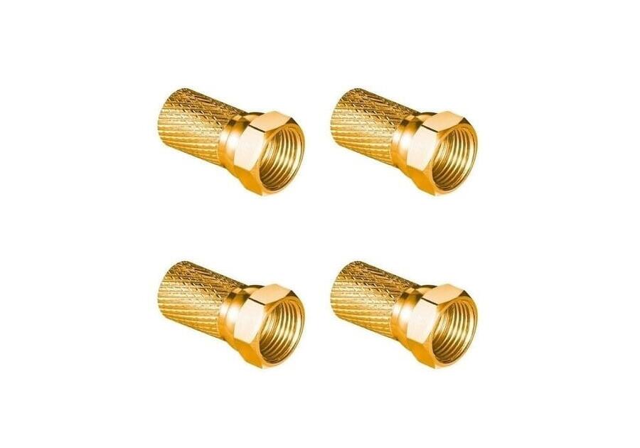 Zdjęcie: Wtyk sat F 6,8 mm Gold CU LB0104 - 4 szt. VAYOX