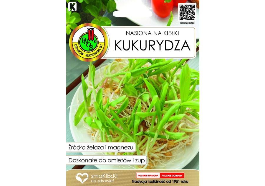 Zdjęcie: Nasiona na kiełki kukurydza 40 g PNOS
