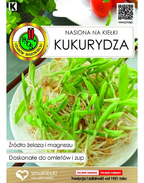 Zdjęcie: Nasiona na kiełki kukurydza 40 g PNOS