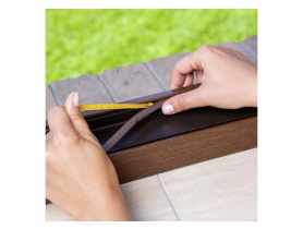 Uszczelka gumowa profil D 6m x 9mm brązowa TESA