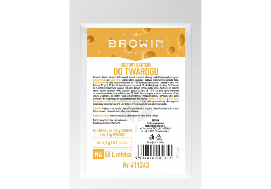Zdjęcie: Kultury bakterii do twarogu BROWIN