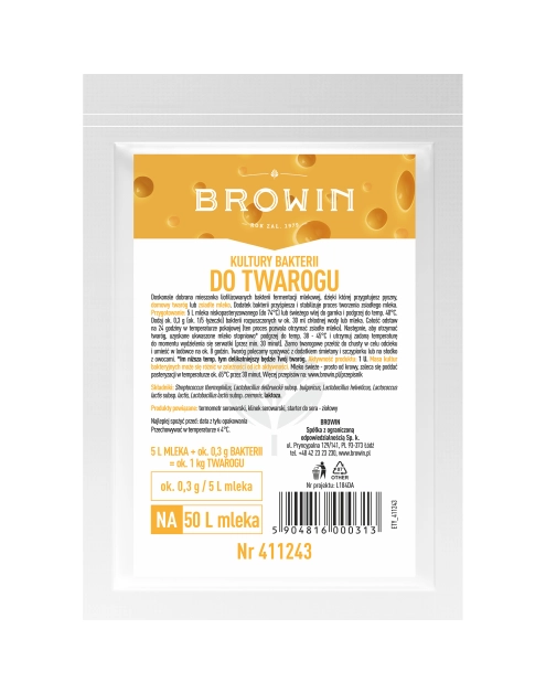 Zdjęcie: Kultury bakterii do twarogu BROWIN