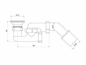 Syfon brodzikowy z metalowym sitkiem PSB TYCNER