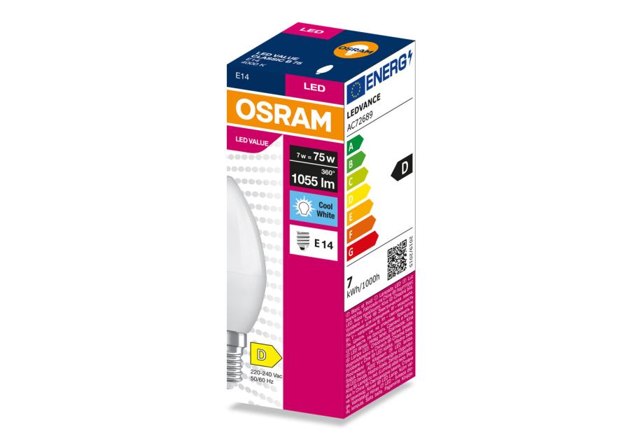 Zdjęcie: Lampa LED Value Classic B 75 7 W 4000K E14 OSRAM