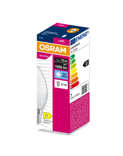 Zdjęcie: Lampa LED Value Classic B 75 7 W 4000K E14 OSRAM