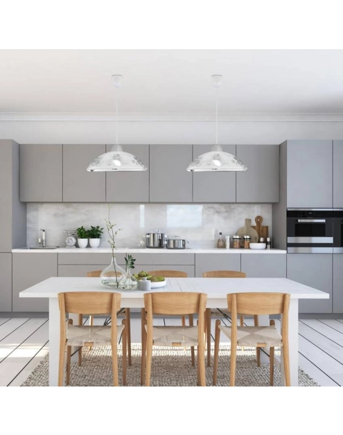 Zdjęcie: Lampa sufitowa wisząca Beris 1X60 W E27 biały CANDELLUX