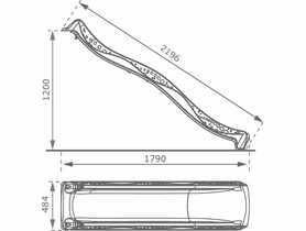 Zjeżdżalnia ślizg 2,2 m zielona KBT