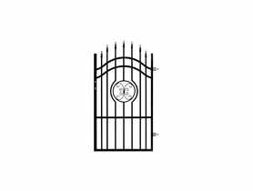 Furtka Amelia 0,9x1,4-1,6 m ocynk+ ral9005 prawa POLBRAM