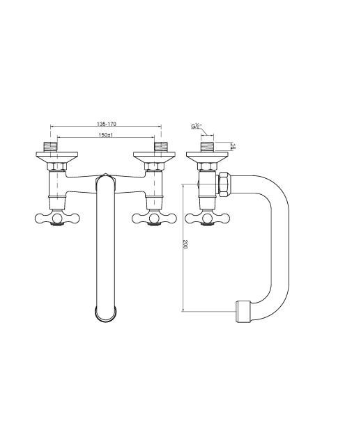 Zdjęcie: Bateria umywalkowo-zlewkozmywakowa Roma chrom, U 20 cm INVENA