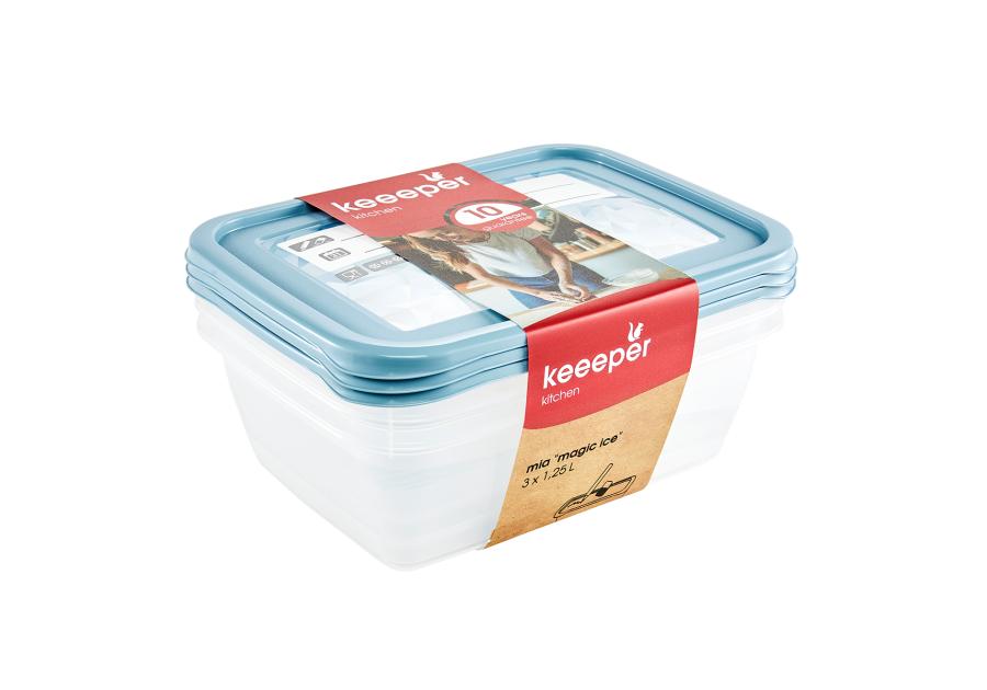 Zdjęcie: Komplet 3 sztuk pojemników Mia Magic 1,25 L KEEEPER