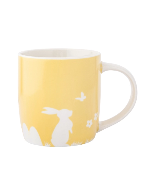 Zdjęcie: Kubek baryłka szeroka 360 ml dekoracja zajączek z motylem żółty ALTOM DESIGN