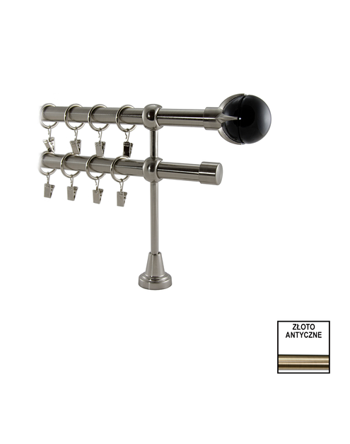 Zdjęcie: Karnisz podwójny Valentina fi 19 mm - 160 cm cono satyna KARWEL