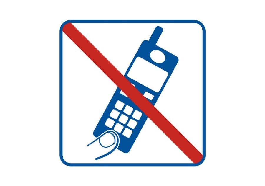 Zdjęcie: Oznaczenie "Zakaz używania telefonów komórkowych" 14,8x14,8 cm METRO