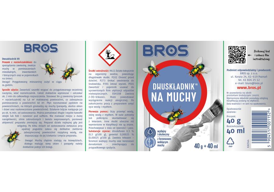 Zdjęcie: Preparat na muchy dwuskładnikowy BROS