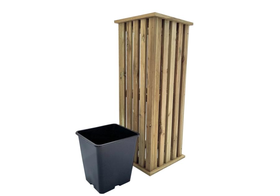 Zdjęcie: Donica drewniana Talia Planter 32,5 x 32,5 x 65 cm, naturalny NORTENE