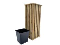 Zdjęcie: Donica drewniana Talia Planter 32,5 x 32,5 x 65 cm, naturalny NORTENE