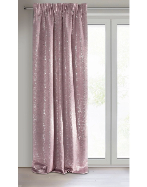 Zdjęcie: Zasłona gotowa Esin na taśmie 140x270 cm różowy EUROFIRANY