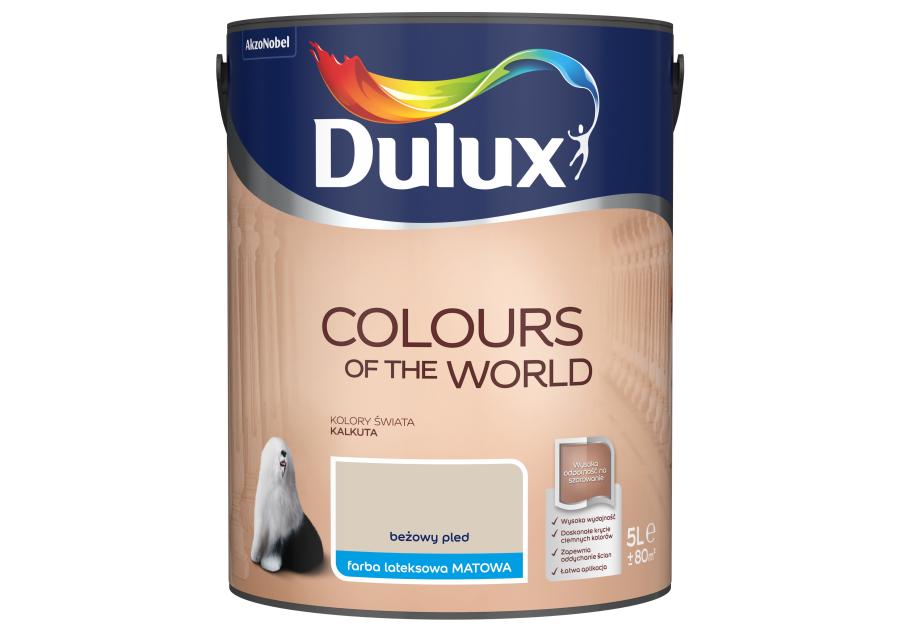 Zdjęcie: Farba do wnętrz Kolory Świata 5 L beżowy pled DULUX