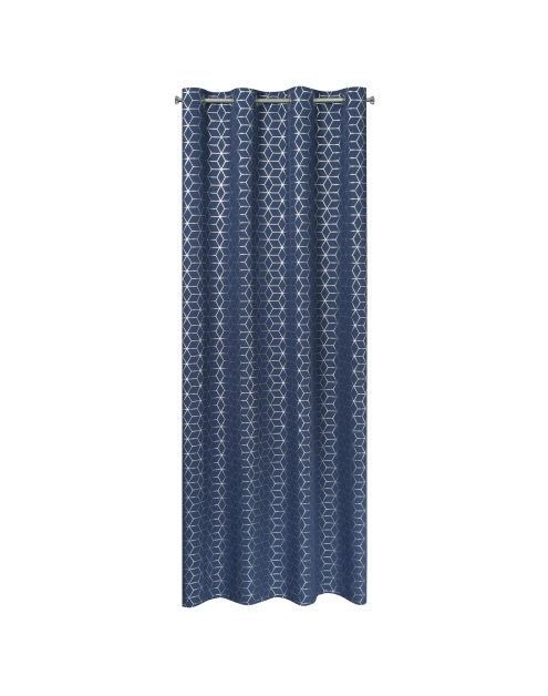 Zdjęcie: Zasłona gotowa Cube 140 x 250 cm granatowy EUROFIRANY